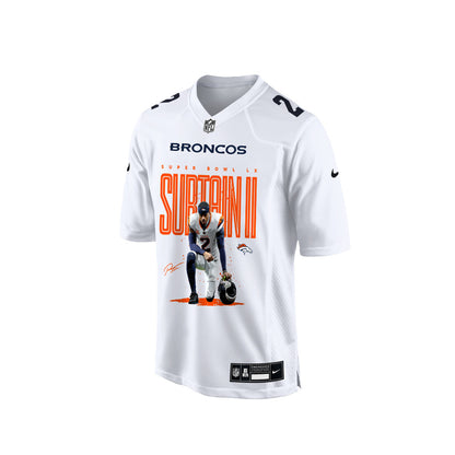 Pat Surtain II 2 Denver Broncos Super Bowl LX Elite Lockdown Corner Men Jersey – White