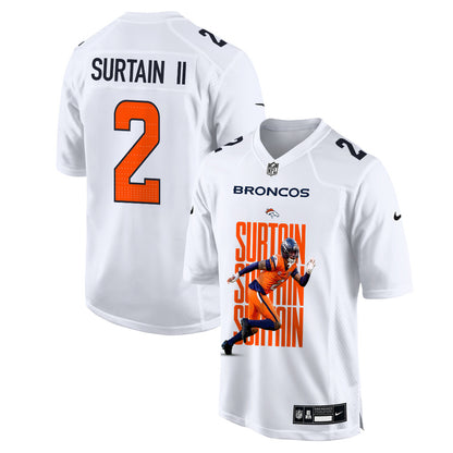 Pat Surtain II 2 Denver Broncos Super Bowl LX Defensive Superstar Men Jersey – White