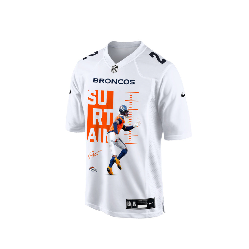 Pat Surtain II 2 Denver Broncos Super Bowl LX Ultimate Gameday Men Jersey – White