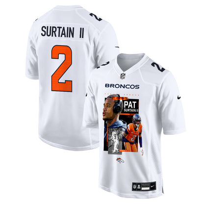 Pat Surtain II 2 Denver Broncos Super Bowl LX Next-Gen Legend Men Jersey – White