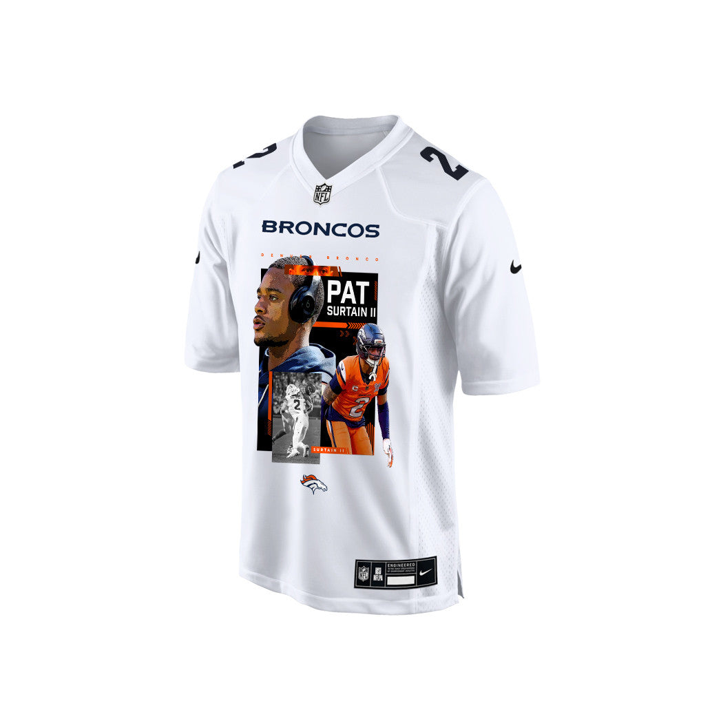 Pat Surtain II 2 Denver Broncos Super Bowl LX Next-Gen Legend Men Jersey – White