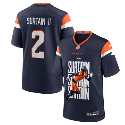 Pat Surtain II 2 Denver Broncos Super Bowl LX Defensive Superstar Men Jersey – Navy