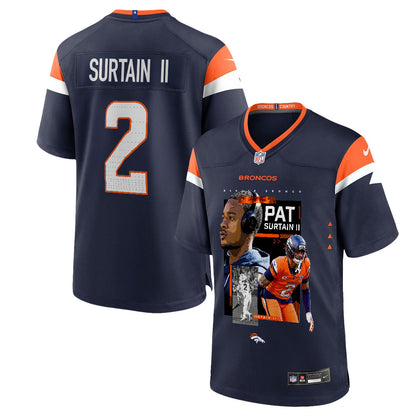Pat Surtain II 2 Denver Broncos Super Bowl LX Next-Gen Legend Men Jersey – Navy