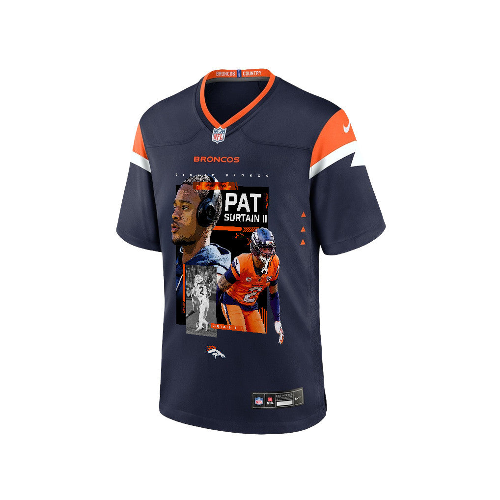 Pat Surtain II 2 Denver Broncos Super Bowl LX Next-Gen Legend Men Jersey – Navy
