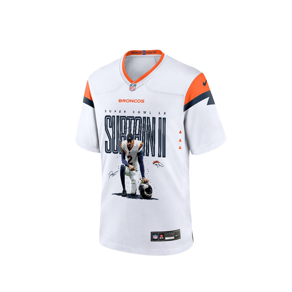 Pat Surtain II 2 Denver Broncos Super Bowl LX Elite Lockdown Corner Game Men Jersey – White