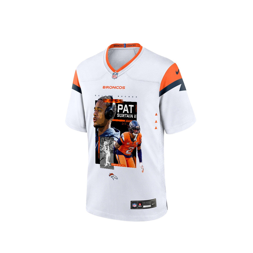 Pat Surtain II 2 Denver Broncos Super Bowl LX Next-Gen Legend Game Men Jersey – White