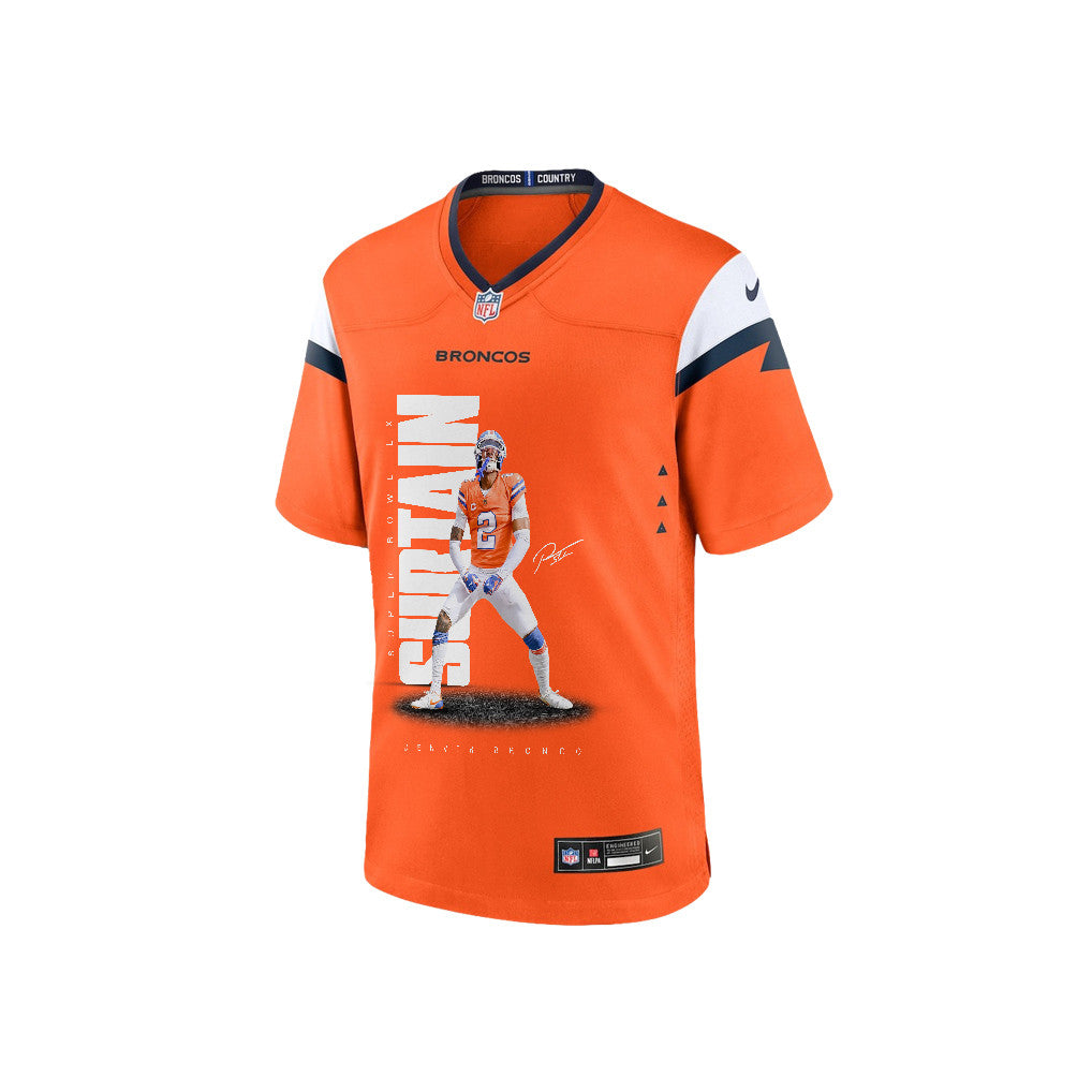 Pat Surtain II 2 Denver Broncos Super Bowl LX Shutdown Defender Game Men Jersey – Orange
