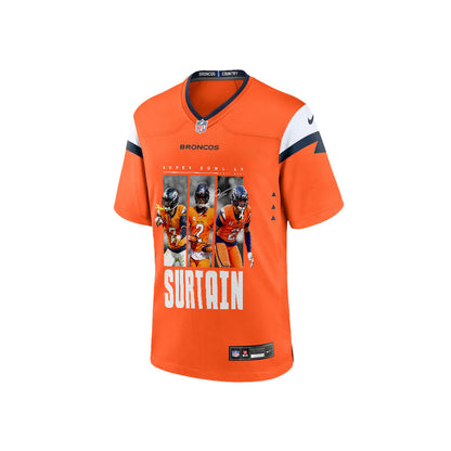 Pat Surtain II 2 Denver Broncos Super Bowl LX Defensive Icon Game Men Jersey – Orange