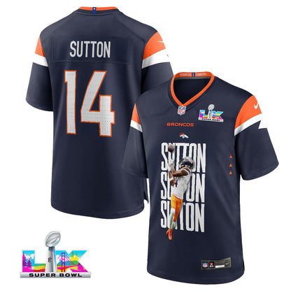 Courtland Sutton 14 Denver Broncos Super Bowl LX Championship-Ready Men Jersey – Navy