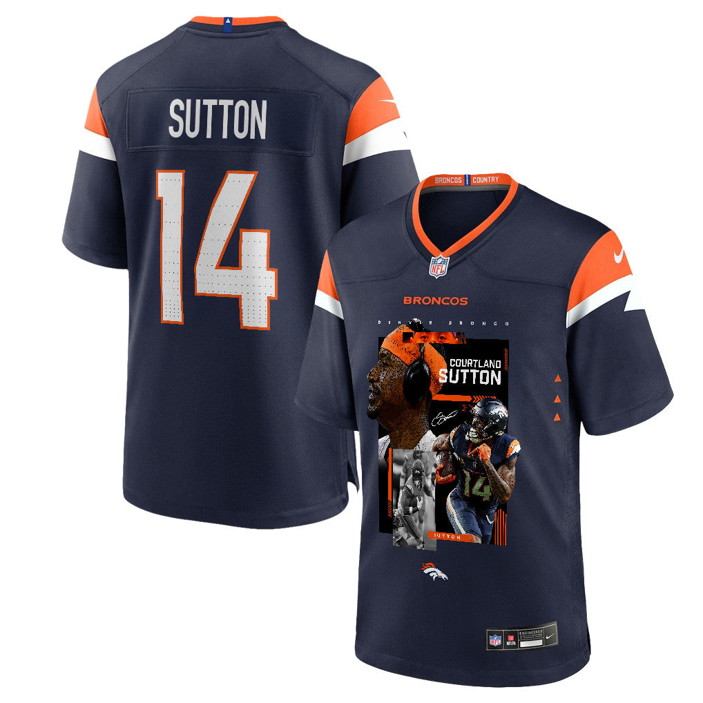 Courtland Sutton 14 Denver Broncos Super Bowl LX Fan-Favorite Icon Men Jersey – Navy