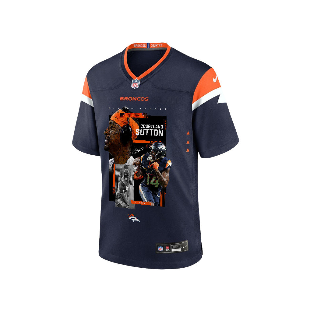 Courtland Sutton 14 Denver Broncos Super Bowl LX Fan-Favorite Icon Men Jersey – Navy