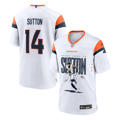 Courtland Sutton 14 Denver Broncos Super Bowl LX Game-Breaking Star Game Jersey – White