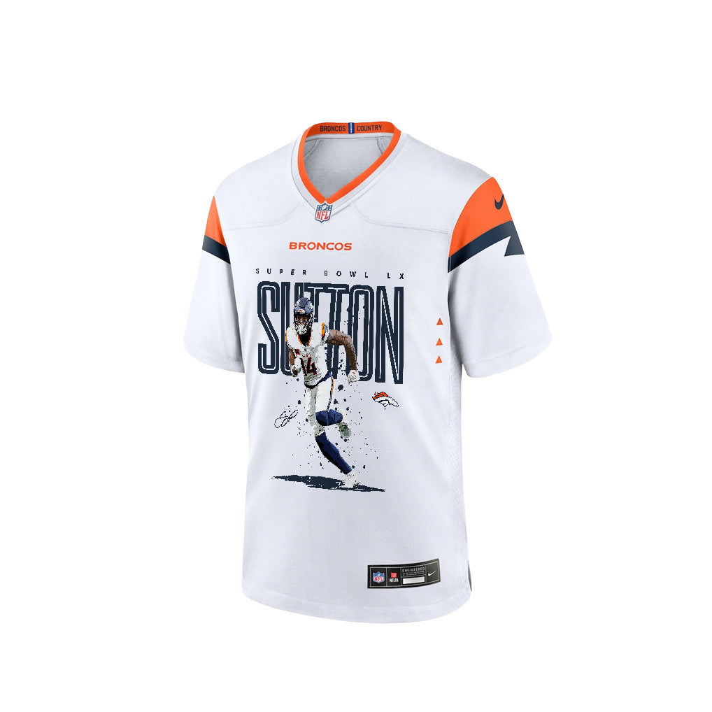Courtland Sutton 14 Denver Broncos Super Bowl LX Game-Breaking Star Game Jersey – White
