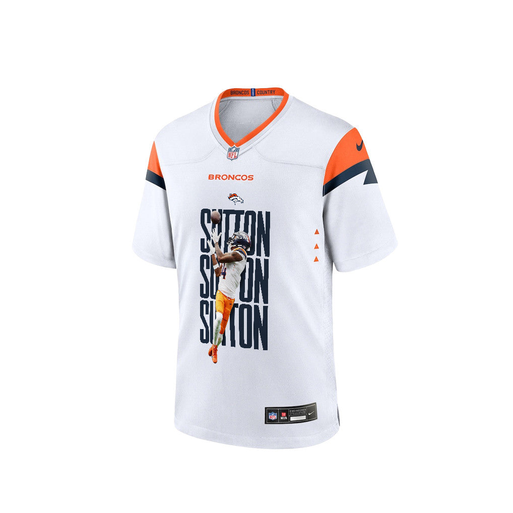 Courtland Sutton 14 Denver Broncos Super Bowl LX Championship-Ready Men Game Jersey – White