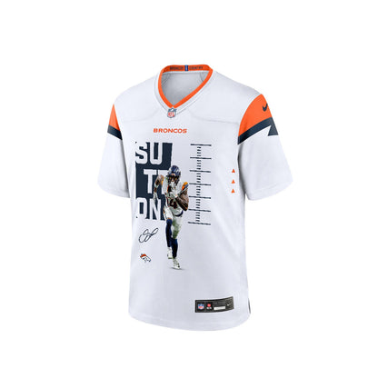 Courtland Sutton 14 Denver Broncos Super Bowl LX Offensive Powerhouse Men Game Jersey – White