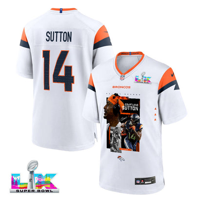 Courtland Sutton 14 Denver Broncos Super Bowl LX High-Impact Performer Men Jersey – Navy