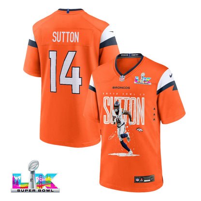 Courtland Sutton 14 Denver Broncos Super Bowl LX Game-Breaking Star Game Jersey – Orange