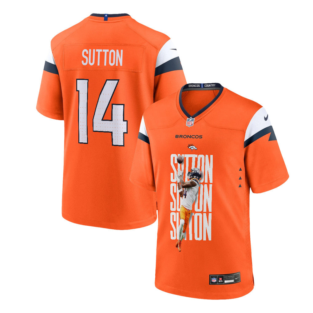 Courtland Sutton 14 Denver Broncos Super Bowl LX Championship-Ready Men Game Jersey – Orange
