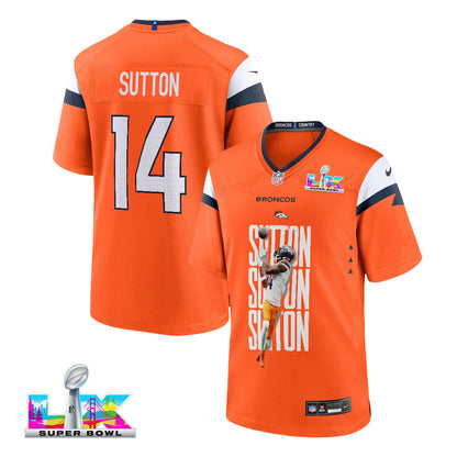 Courtland Sutton 14 Denver Broncos Super Bowl LX Championship-Ready Men Game Jersey – Orange