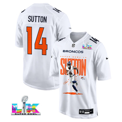 Courtland Sutton 14 Denver Broncos Super Bowl LX Game-Breaking Star Jersey – White