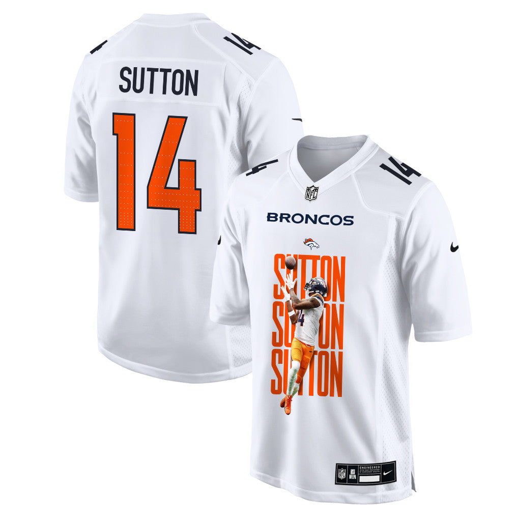 Courtland Sutton 14 Denver Broncos Super Bowl LX Championship-Ready Men Jersey – White