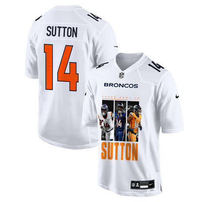 Courtland Sutton 14 Denver Broncos Super Bowl LX Offensive Powerhouse Men Jersey – White