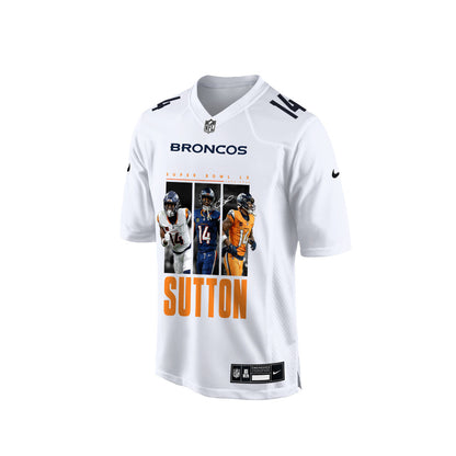 Courtland Sutton 14 Denver Broncos Super Bowl LX Offensive Powerhouse Men Jersey – White