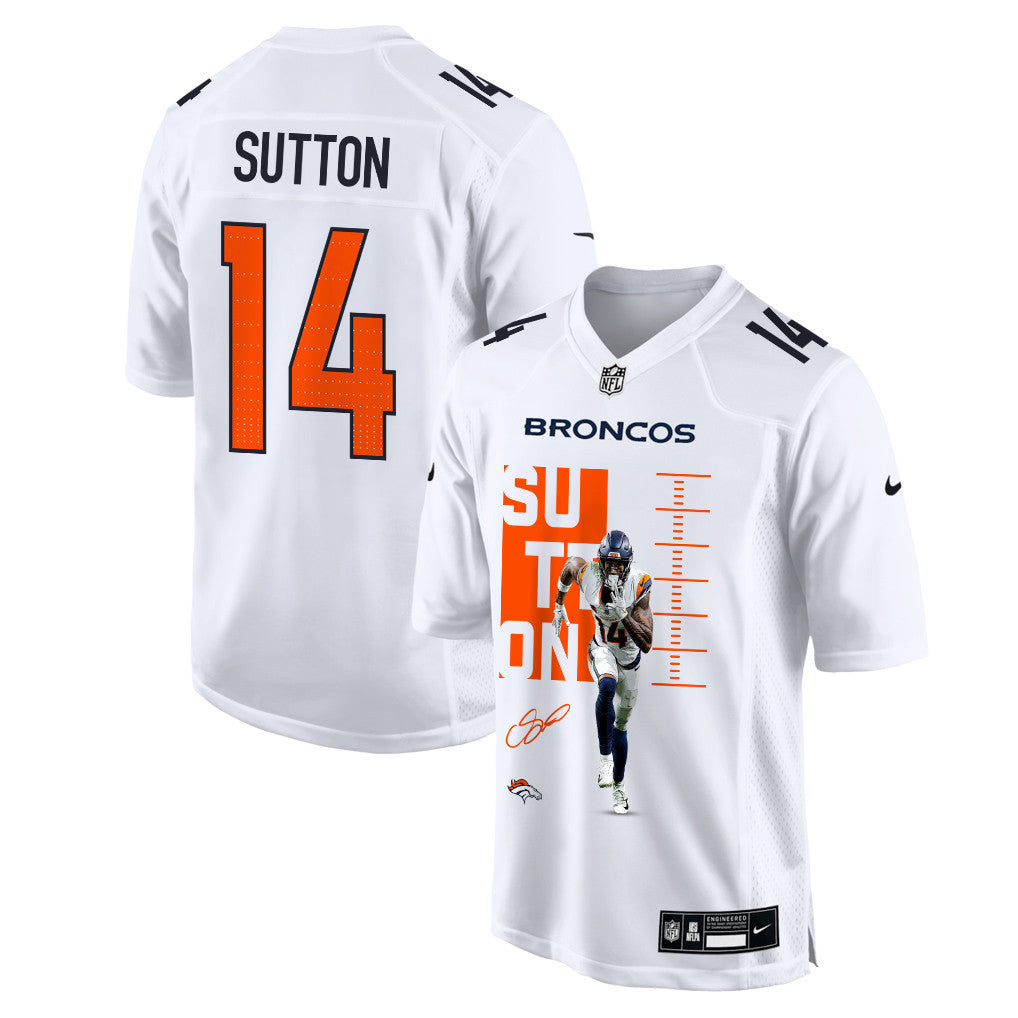 Courtland Sutton 14 Denver Broncos Super Bowl LX Fan-Favorite Icon Men Jersey – White