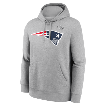 Drake Maye New England Patriots Super Bowl LX Patch Player Hoodie - Heather Gray