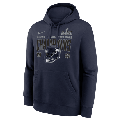 Seattle Seahawks 2025 NFC Champions Glory Shield Hoodie - Navy