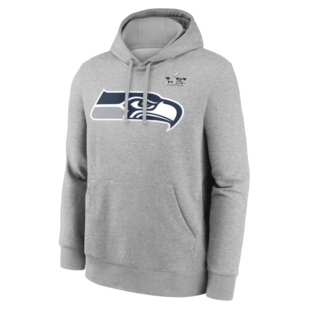 Jaxon Smith-Njigba Seattle Seahawks Super Bowl LX Patch Player Hoodie - Heather Gray
