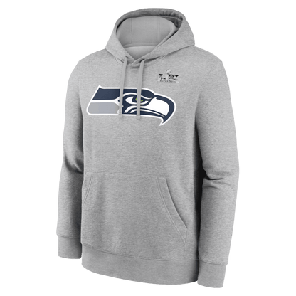 Jaxon Smith-Njigba Seattle Seahawks Super Bowl LX Patch Player Hoodie - Heather Gray