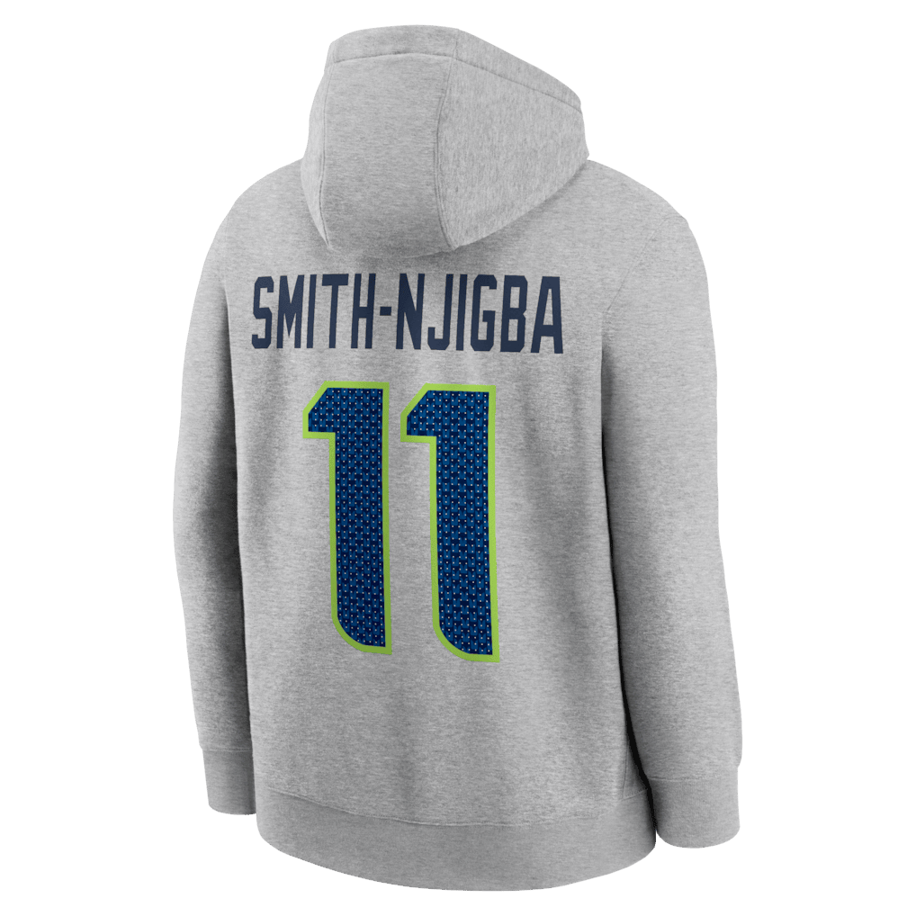 Jaxon Smith-Njigba Seattle Seahawks Super Bowl LX Patch Player Hoodie - Heather Gray