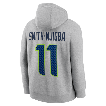 Jaxon Smith-Njigba Seattle Seahawks Super Bowl LX Patch Player Hoodie - Heather Gray