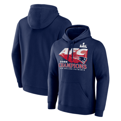 New England Patriots 2025 AFC Champions Quick Pass Hoodie - Navy