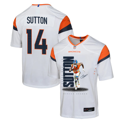 Courtland Sutton 14 Denver Broncos Super Bowl LX Dominant Playmaker YOUTH Jersey – White