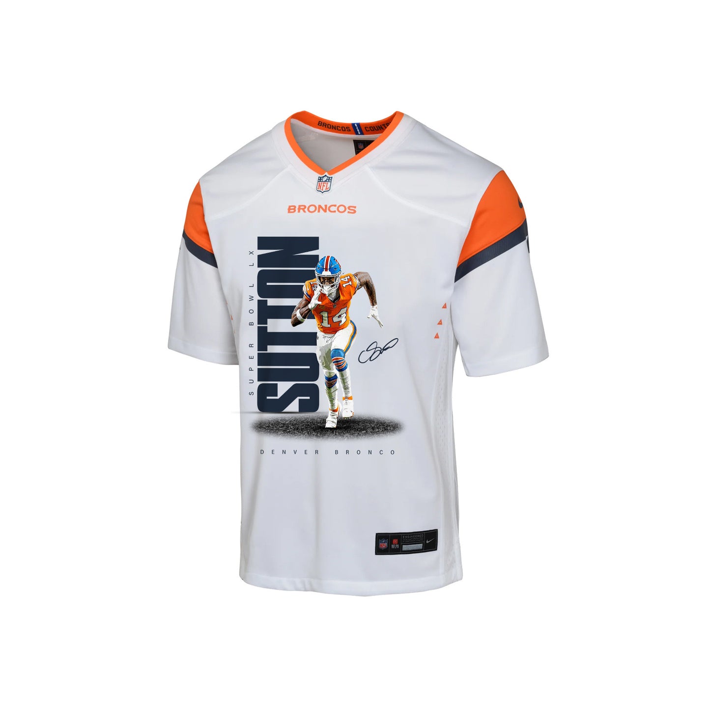 Courtland Sutton 14 Denver Broncos Super Bowl LX Dominant Playmaker YOUTH Jersey – White