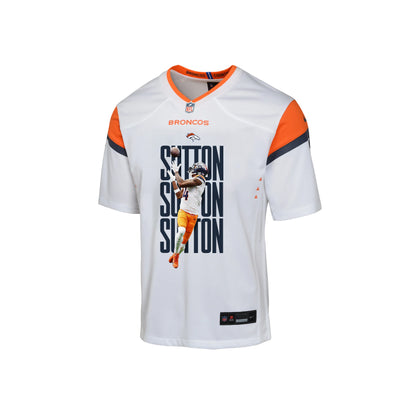 Courtland Sutton 14 Denver Broncos Super Bowl LX Championship-Ready YOUTH Jersey – White