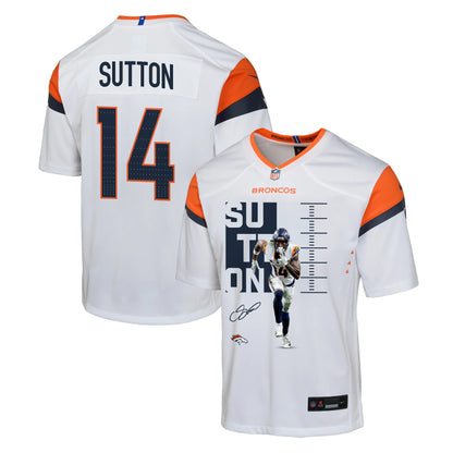 Courtland Sutton 14 Denver Broncos Super Bowl LX Fan-Favorite Icon YOUTH Jersey – White