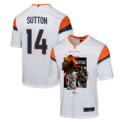 Courtland Sutton 14 Denver Broncos Super Bowl LX High-Impact Performer YOUTH Jersey – White
