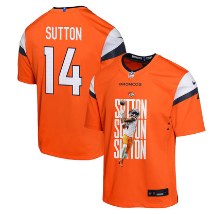 Courtland Sutton 14 Denver Broncos Super Bowl LX Championship-Ready YOUTH Jersey – Orange