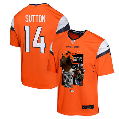Courtland Sutton 14 Denver Broncos Super Bowl LX High-Impact Performer YOUTH Jersey – Orange