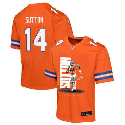 Courtland Sutton 14 Denver Broncos Super Bowl LX Dominant Playmaker YOUTH Game Jersey – Orange