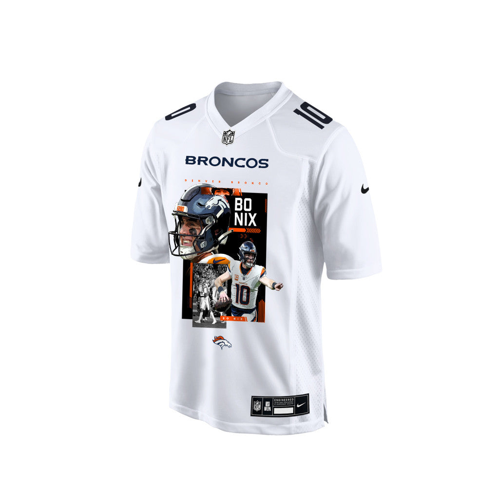 Bo Nix 10 Denver Broncos Super Bowl LX Future of Denver Jersey – White