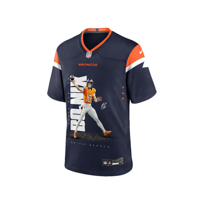 Bo Nix 10 Denver Broncos Super Bowl LX Rising Star Jersey – Navy