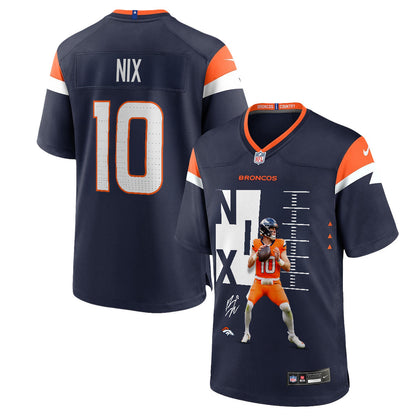 Bo Nix 10 Denver Broncos Super Bowl LX Clutch Performer Jersey – Navy