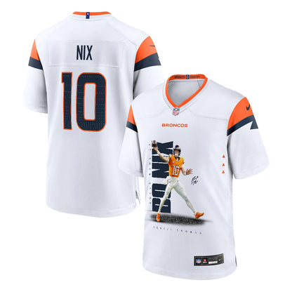 Bo Nix 10 Denver Broncos Super Bowl LX Rising Star Game Jersey – White