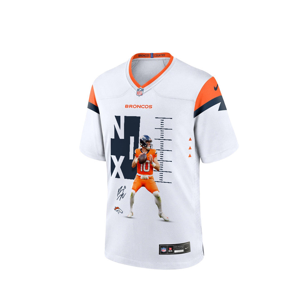 Bo Nix 10 Denver Broncos Super Bowl LX Clutch Performer Game Jersey – White