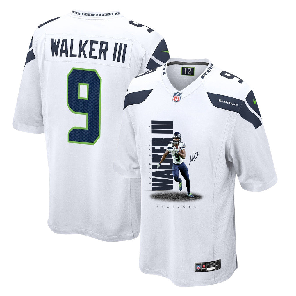 Kenneth Walker III 9 Seattle Seahawks Super Bowl LX Future Star Runner Jersey – White