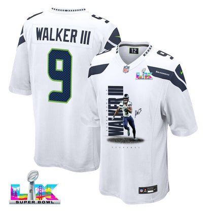 Kenneth Walker III 9 Seattle Seahawks Super Bowl LX Future Star Runner Jersey – White